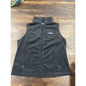 Columbia Women's Fleece Vest Full Zip Black Size XL GUC